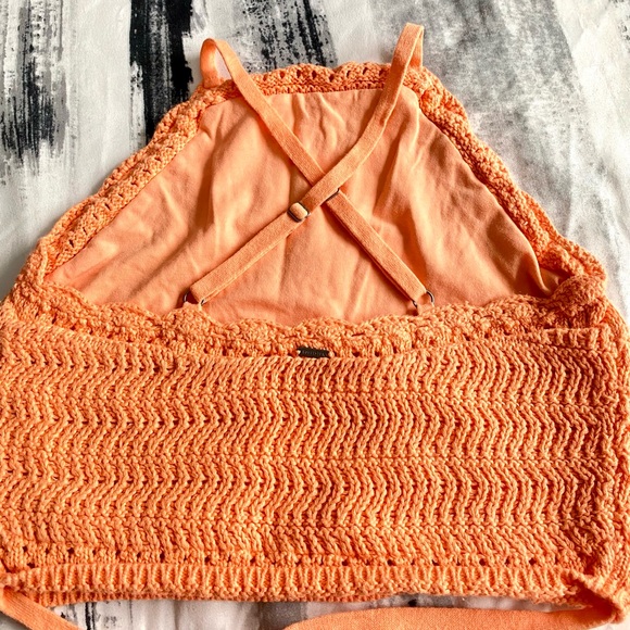 High Neck Sweater Tank - Neon Orange - Picture 4 of 5